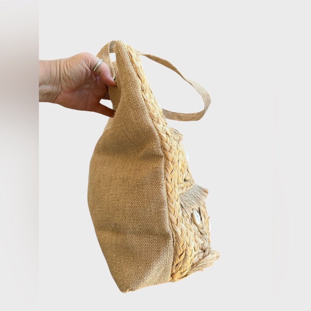 Salt + Umber Isla Jute Seashell Tote Bag Boho Coastal Chic NWT - Picture 13 of 17